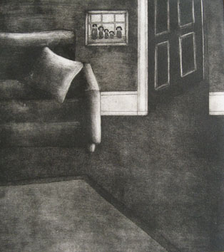 Still Lives series: Show-Room (2010) etching on paper - Pui Lee
