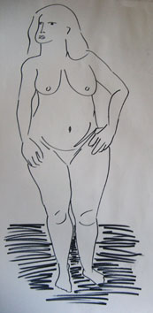 Life Drawing (2007) marker pen on paper - Pui Lee