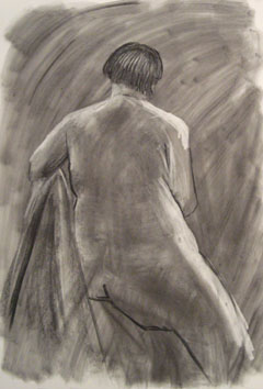 Life Drawing (2009) chalk and soot on paper - Pui Lee