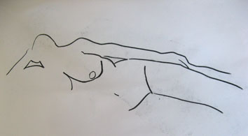 Life Drawing (2007) charcoal on paper - Pui Lee