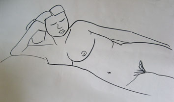 Life Drawing (2007) marker pen on paper - Pui Lee