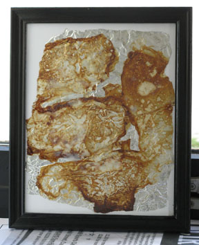 Untitled (bacon fat) (2007) bacon fat on foil - Pui Lee