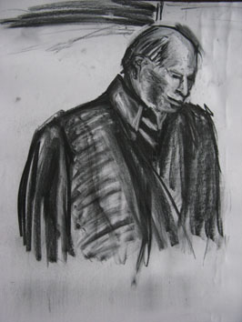 Untitled (man ii) (2007) charcoal on paper - Pui Lee