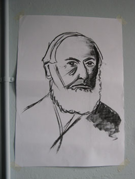 Drawing Study (old man) (2008) charcoal on paper - Pui Lee