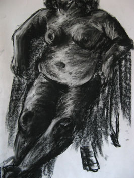 Life Drawing (2006) charcoal on paper