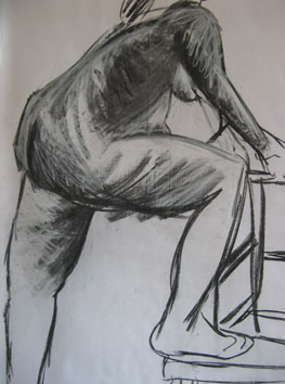 Life Drawing (2005) chalk and charcoal on paper