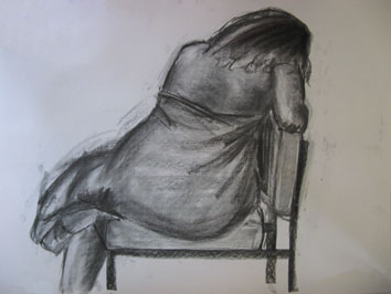 Life Drawing (2006) charcoal on paper - Pui Lee