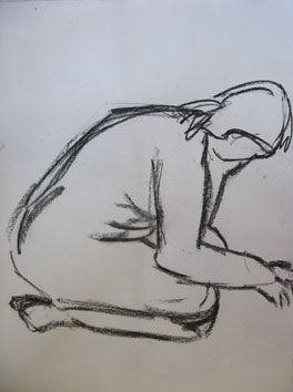 Life Drawing (2006) charcoal on paper - Pui Lee