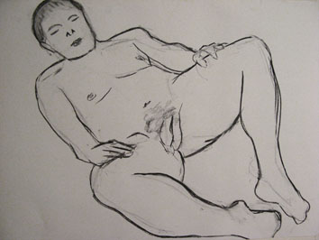 life drawing viii (2008) charcoal on paper - Pui Lee