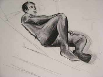 life drawing v (2008) charcoal on paper - Pui Lee