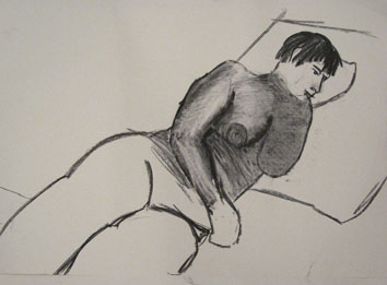 life drawing viiii (2008) charcoal on paper - Pui Lee