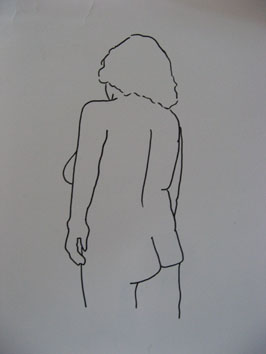 Life Drawing (Woman) (2006) marker pen on paper - Pui Lee