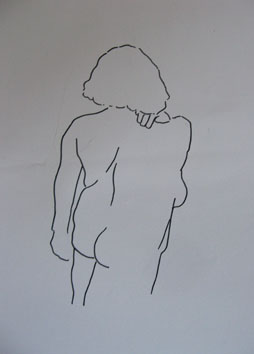 Life Drawing (Woman) (2006) marker pen on paper - Pui Lee