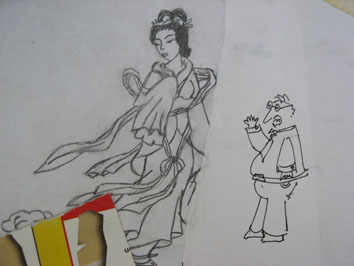 Random Doodles (2005) mixed media on paper 