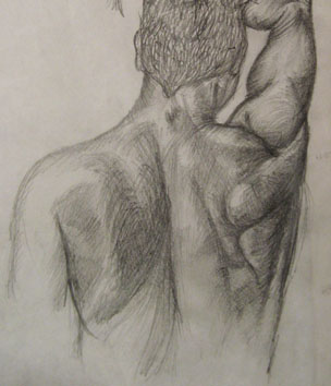 Study of Male Torso (2005) pencil on paper - Pui Lee
