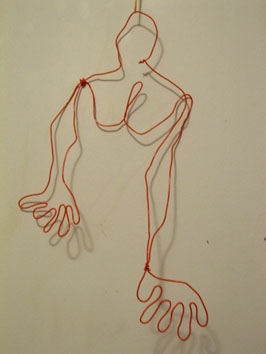 Life Drawing (woman) (2005) wire drawing - Pui Lee