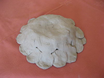 A bowl made out of clay being left to dry before it gets painted!