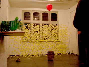 A Message to You (2006) post-it note installation - Pui Lee